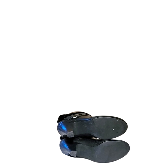 Women Vintage Leather Black Buckle Strap Ankle Boots By Coach and Four Size 10M/ - Picture 8 of 9